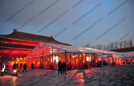 Transparent Roof Clear Span Tent Glass Walls For Wedding / Party